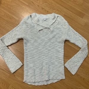 White glittery sweater